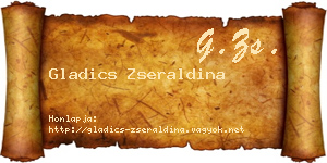 Gladics Zseraldina névjegykártya